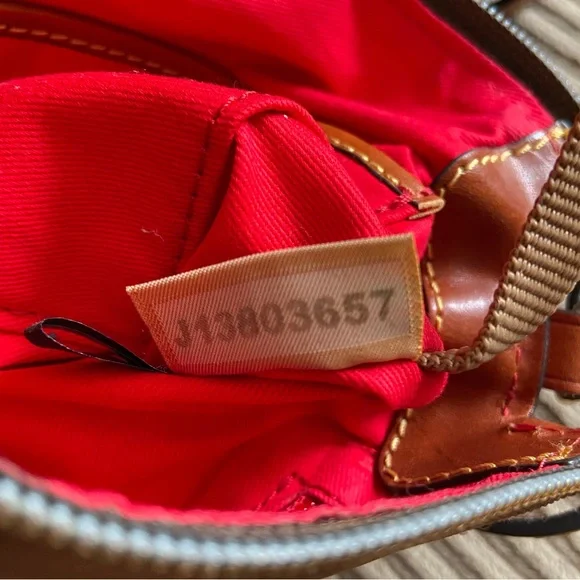 Dooney & Bourke Brown canvas w/leather Crossbody Pouchette - EUC - Picture 12 of 12